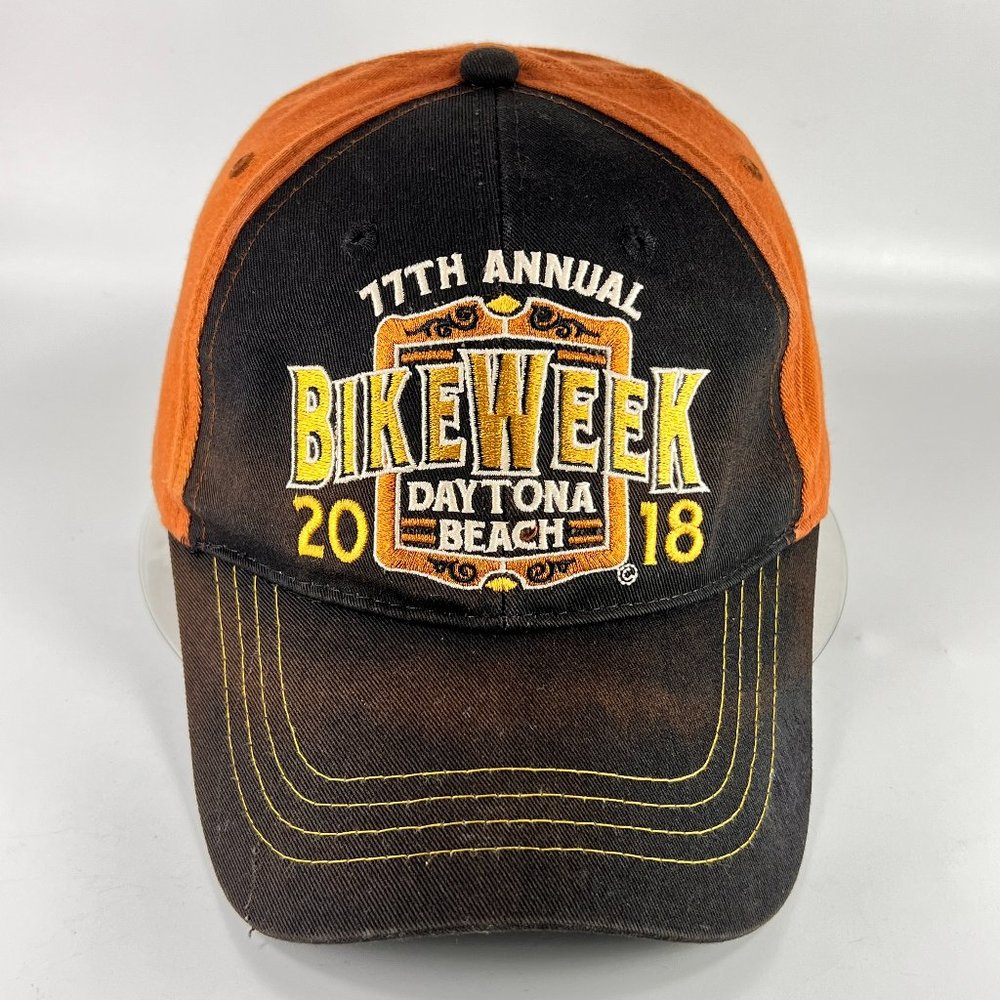Bike Week Daytona Beach 2018 Strap Back Hat Cap Brown Capsmith Biker Adult Mens